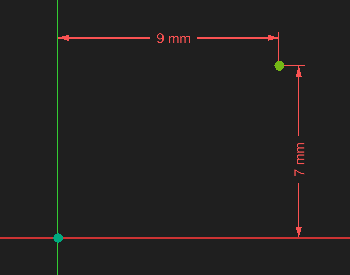 FreeCAD sketcher workbench fully constrained point example